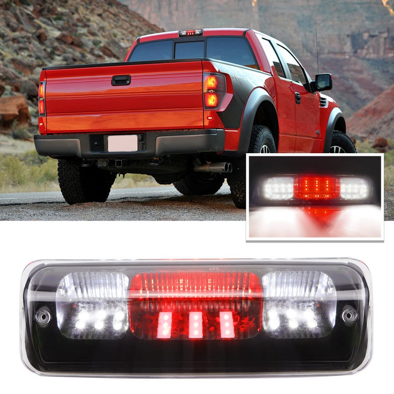Bomusou Fit for 2004-2008 Ford F150 3rd Brake Light, for 2007-2010 Ford Explorer Sport Trac High Mount Brake Light Cargo Light for 7L3Z-13A613-B (Black Housing Clear Lens) - Image 1